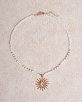 White Sun Pendant Necklace