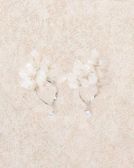 White Alloy Earrings
