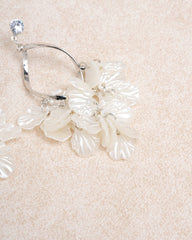 White Alloy Earrings