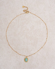 Gold Stainless Steel Pendant Necklace