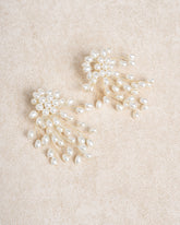 White Metal Earrings