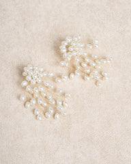 White Metal Earrings