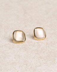 Gold Opal Earrings