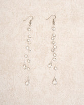 White Silver Earrings