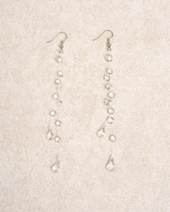 White Silver Earrings