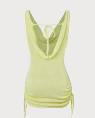 Green Drawstring Cover-Up