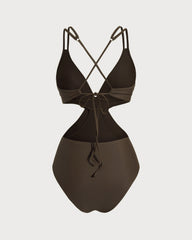 Coffee X Cross One Piece Swimwear