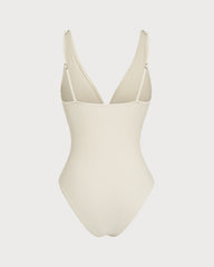 White Bralette One Piece Swimwear