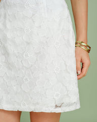 White Textured Slip Mini Dress