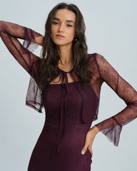 Purple Mermaid Midi Dress
