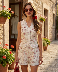 Floral Embroidery Lace Shorts