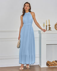 Blue Turtle Ruched Maxi Dress