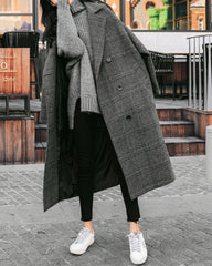 Plaid Trench Coat