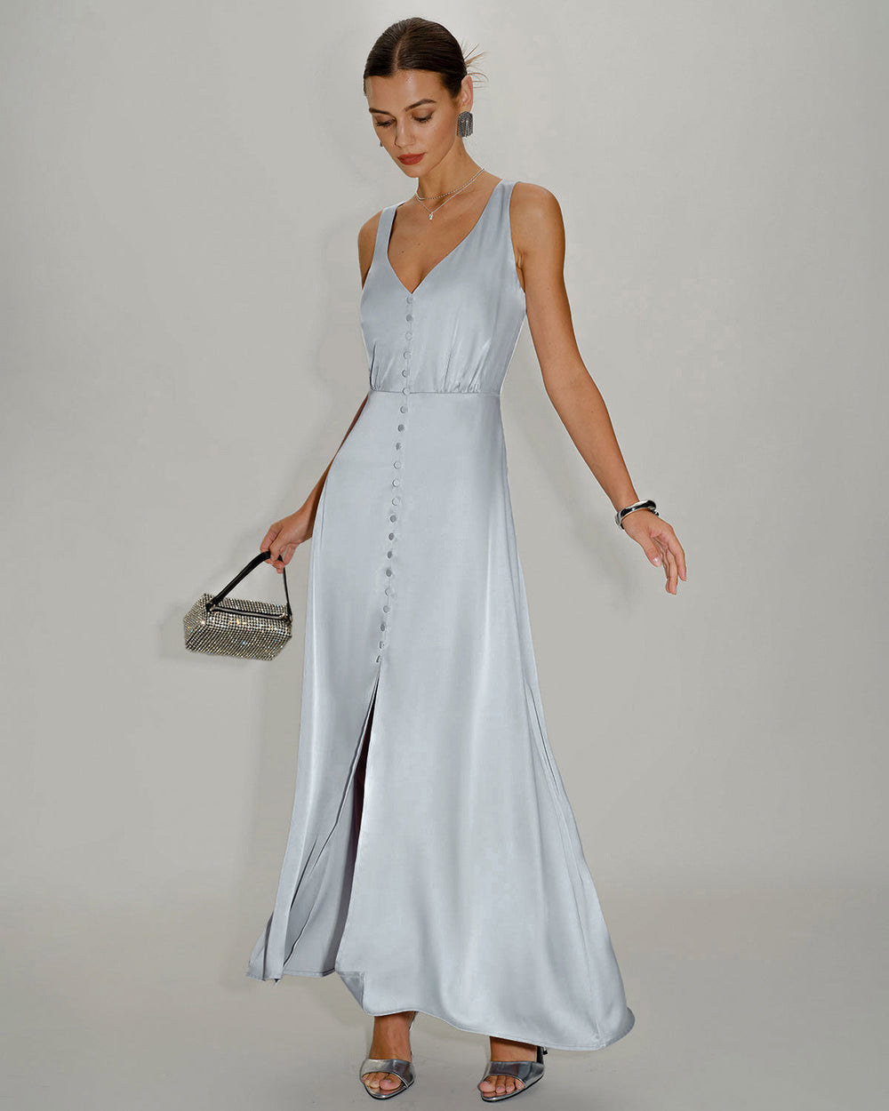 A-Line Sleeveless Maxi Dress