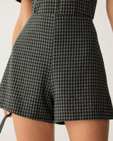 High Waisted Plaid Shorts