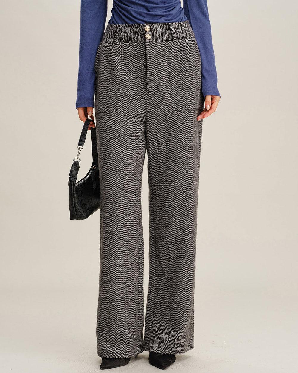 Tweed Straight Pants
