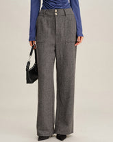 Tweed Straight Pants