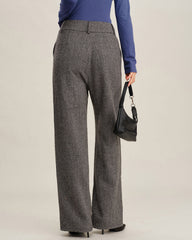 Tweed Straight Pants
