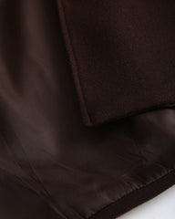 Coffee Belted Shawl Coat