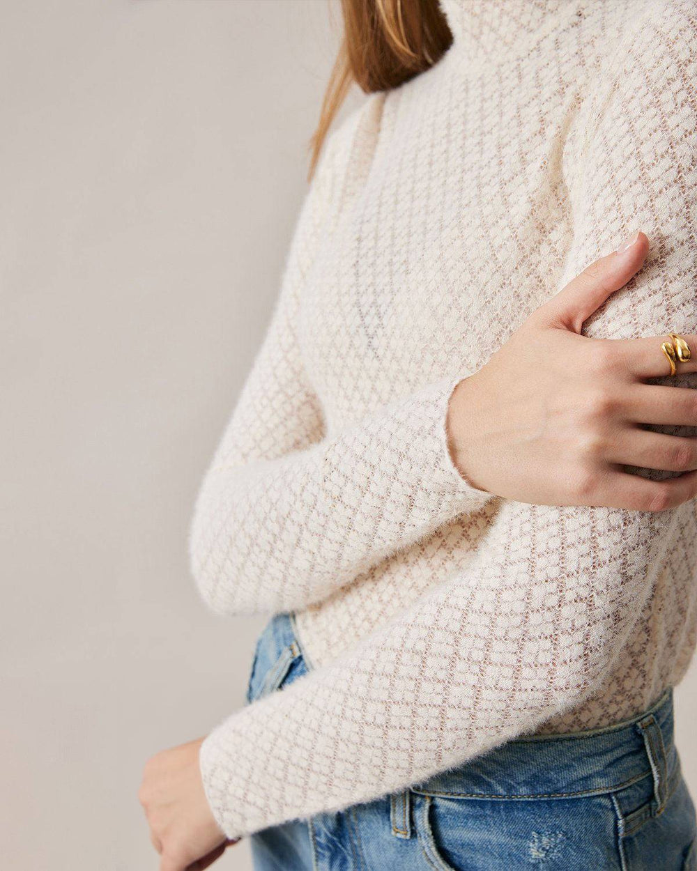 The Floral See-Through Knitwear