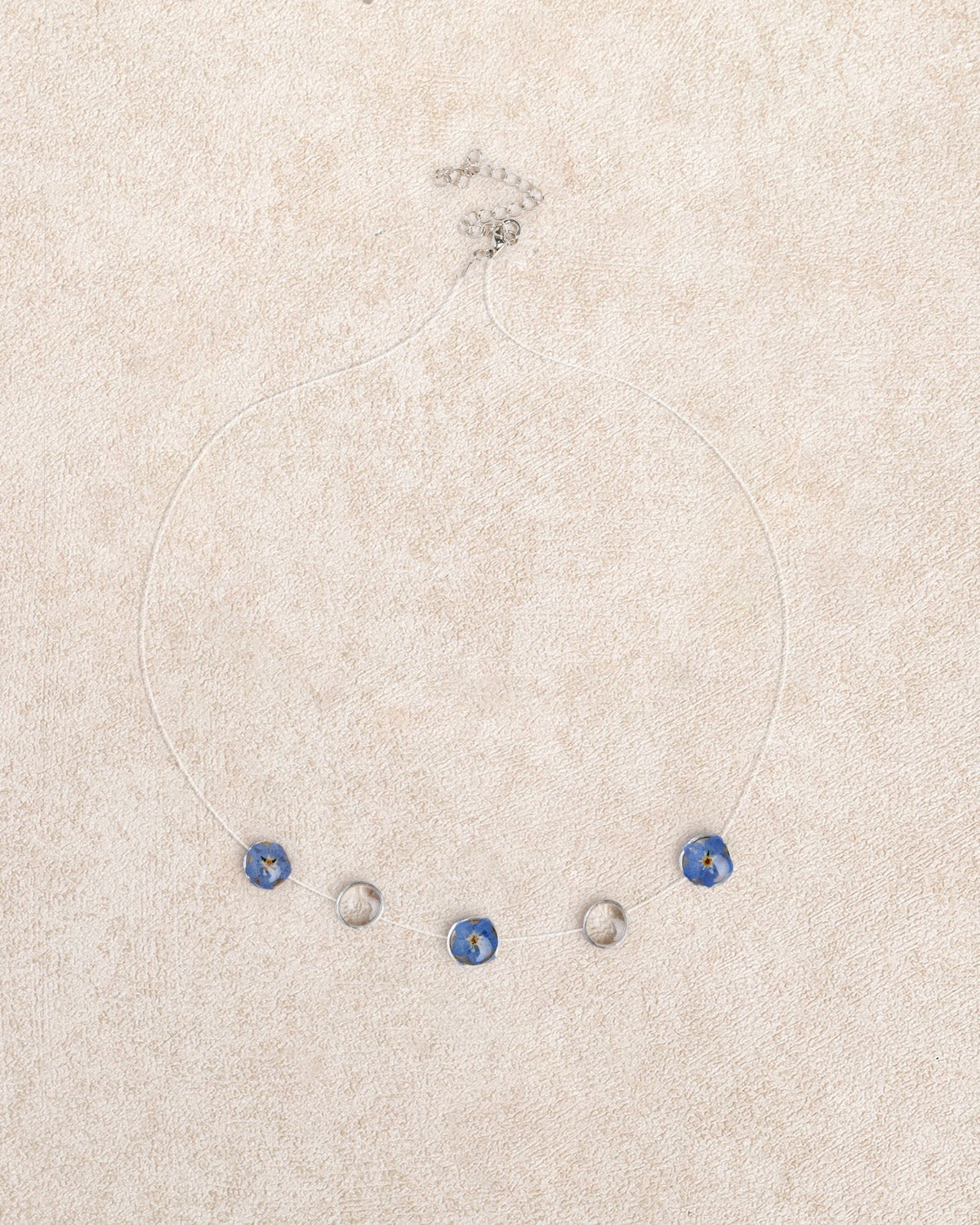 Blue Transparent Dewdrop Necklace