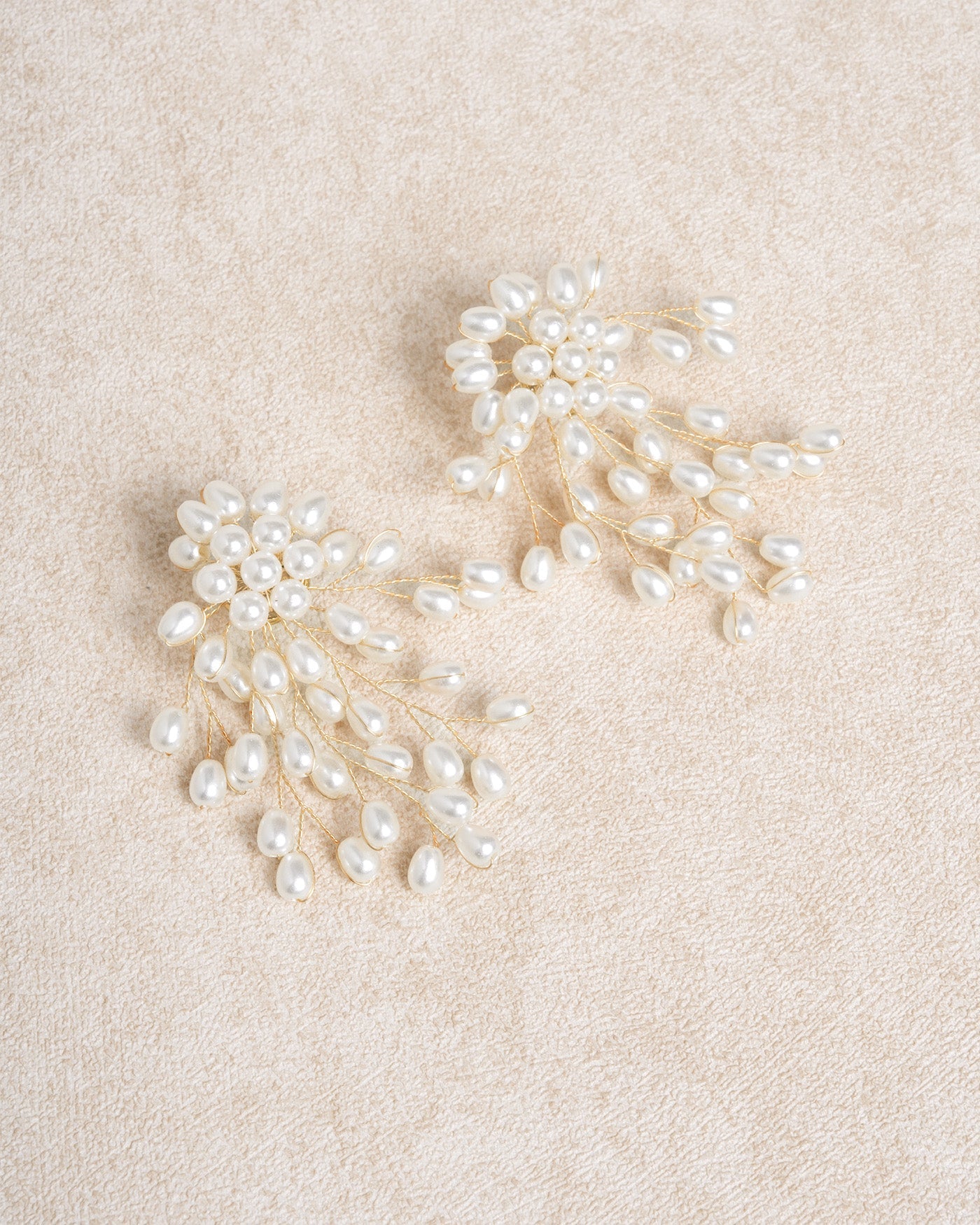 White Metal Earrings