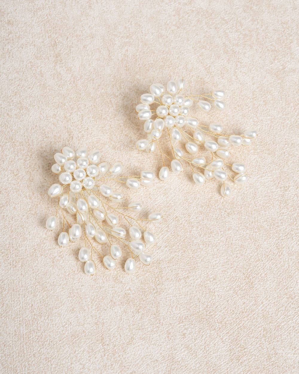 White Metal Earrings