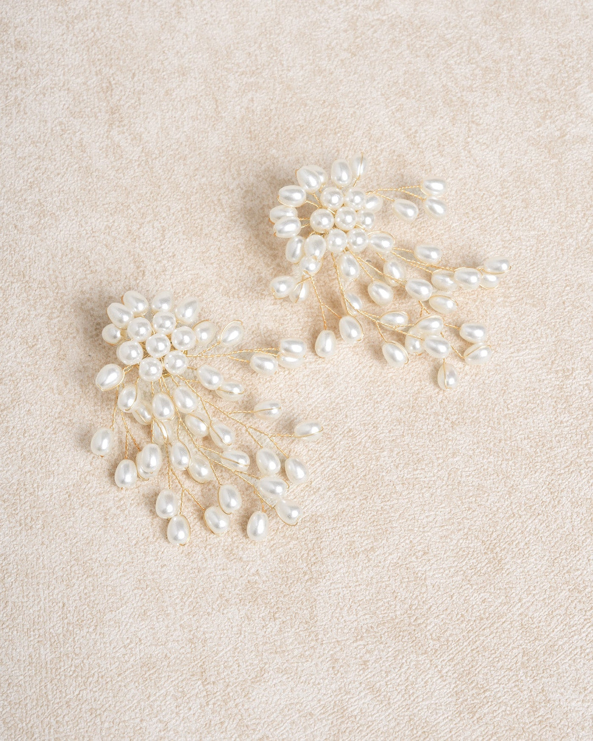 White Metal Earrings
