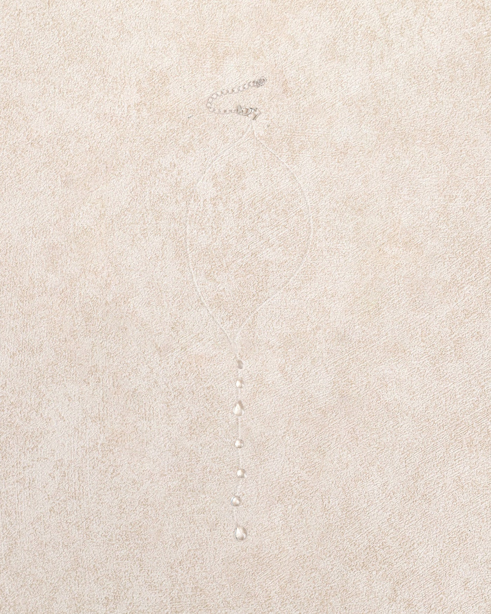 White Clear Crystal Dewdrop Necklace