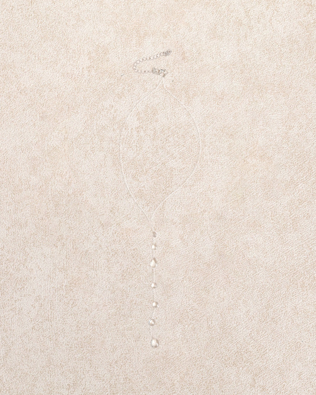 White Clear Crystal Dewdrop Necklace
