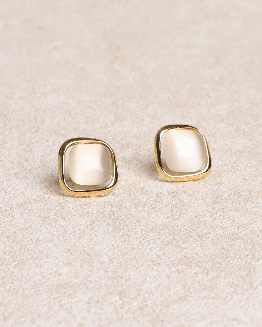 Gold Opal Earrings