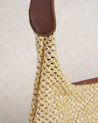 Khaki Straw Weaving Handbag