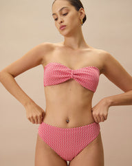 The Red Plaid Bikini Bottom