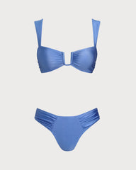 Blue Triangle High Stretch Bikini Set