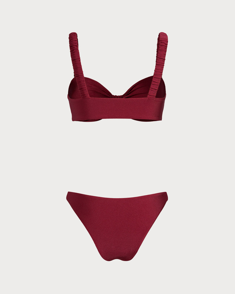 Red Bralette Bikini Sets