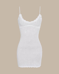 White Drawstring Cover-up