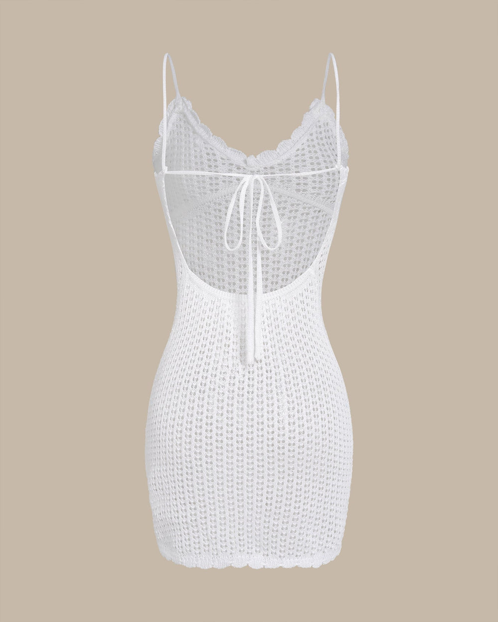 White Drawstring Cover-up