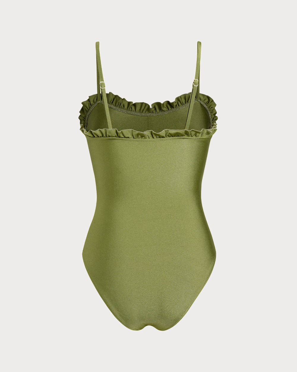Green Ruffle Bralette One Piece Swimwear
