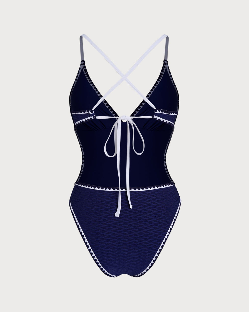 Blue X Cross Bralette One Piece Swimwear