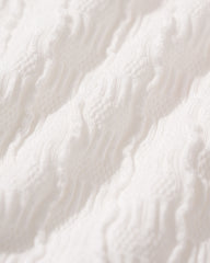 White Textured Cut Out One-Piece