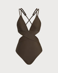 Coffee X Cross One Piece Swimwear