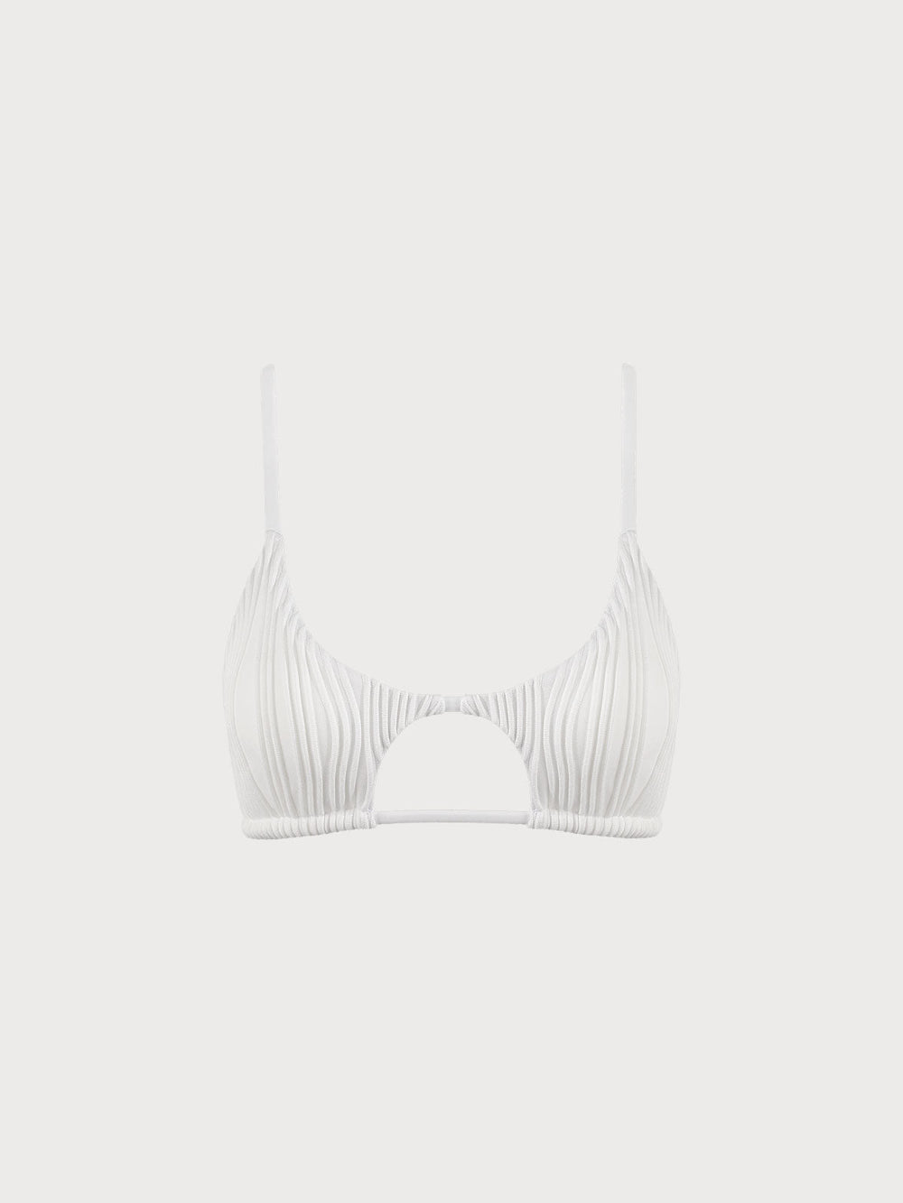 The White Water Ripple Cut-Out Bikini Top