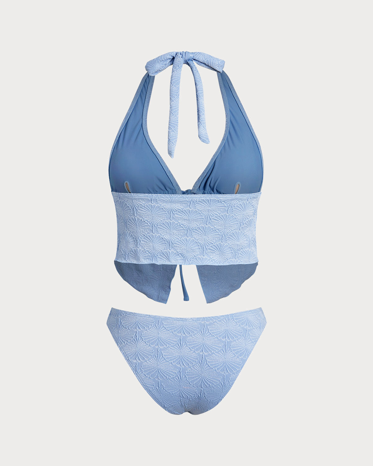 Blue Knitted Tankini Set