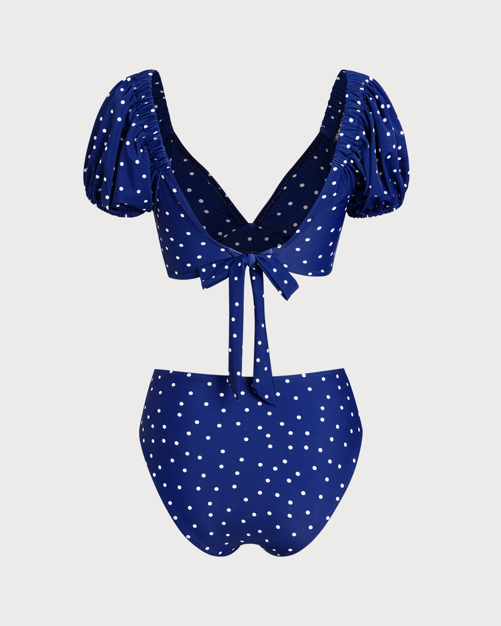 Blue Polka Dot Bikini Set