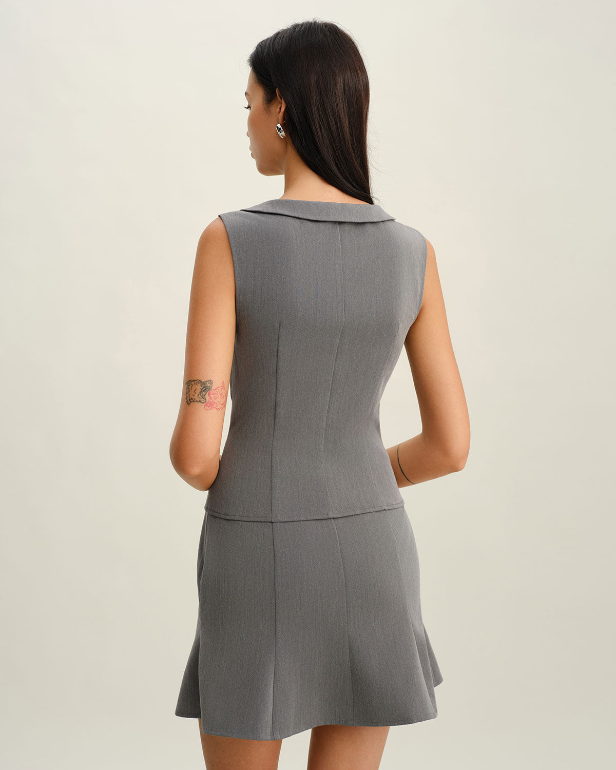 Collared Button Tank Top