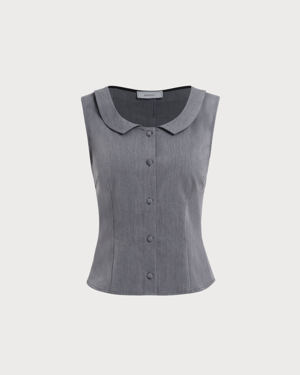 Collared Button Tank Top