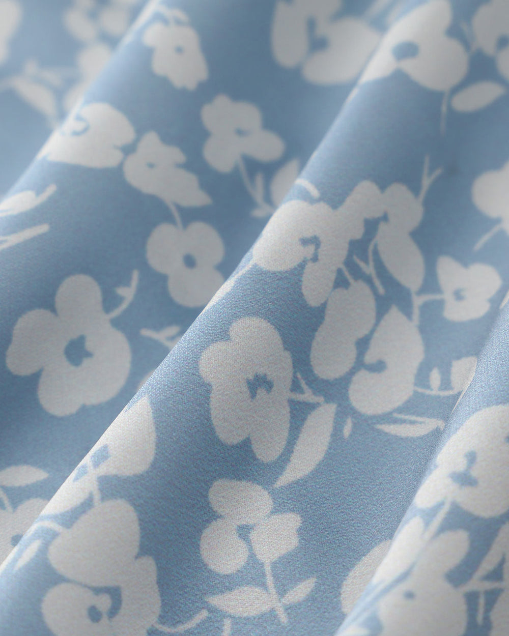 Blue Floral A-Line Mini Skirt