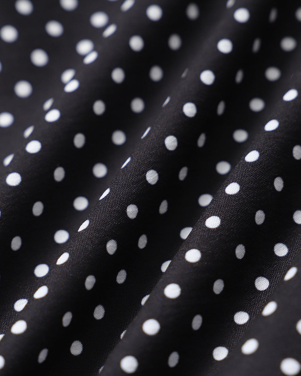 Black Polka Dot Lace Trim Blouse