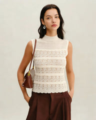 Apricot Turtle Textured Tank Top