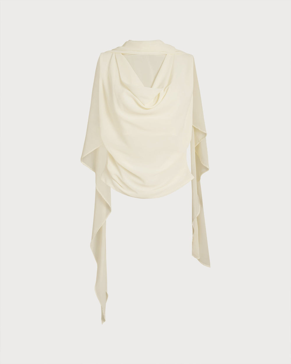 Apricot Round Neck Ruched Tee